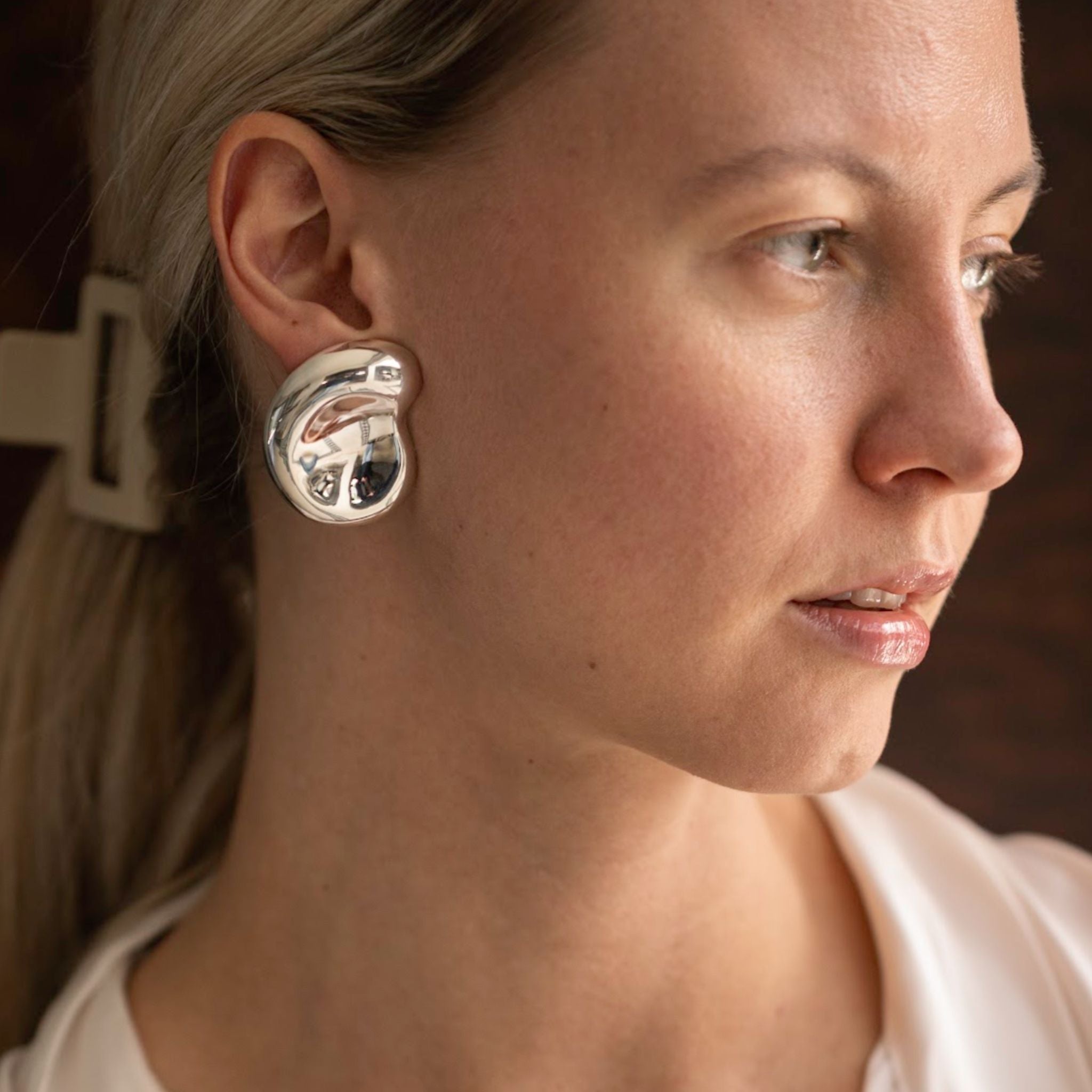 ARETES GOTA PLANA GRANDE