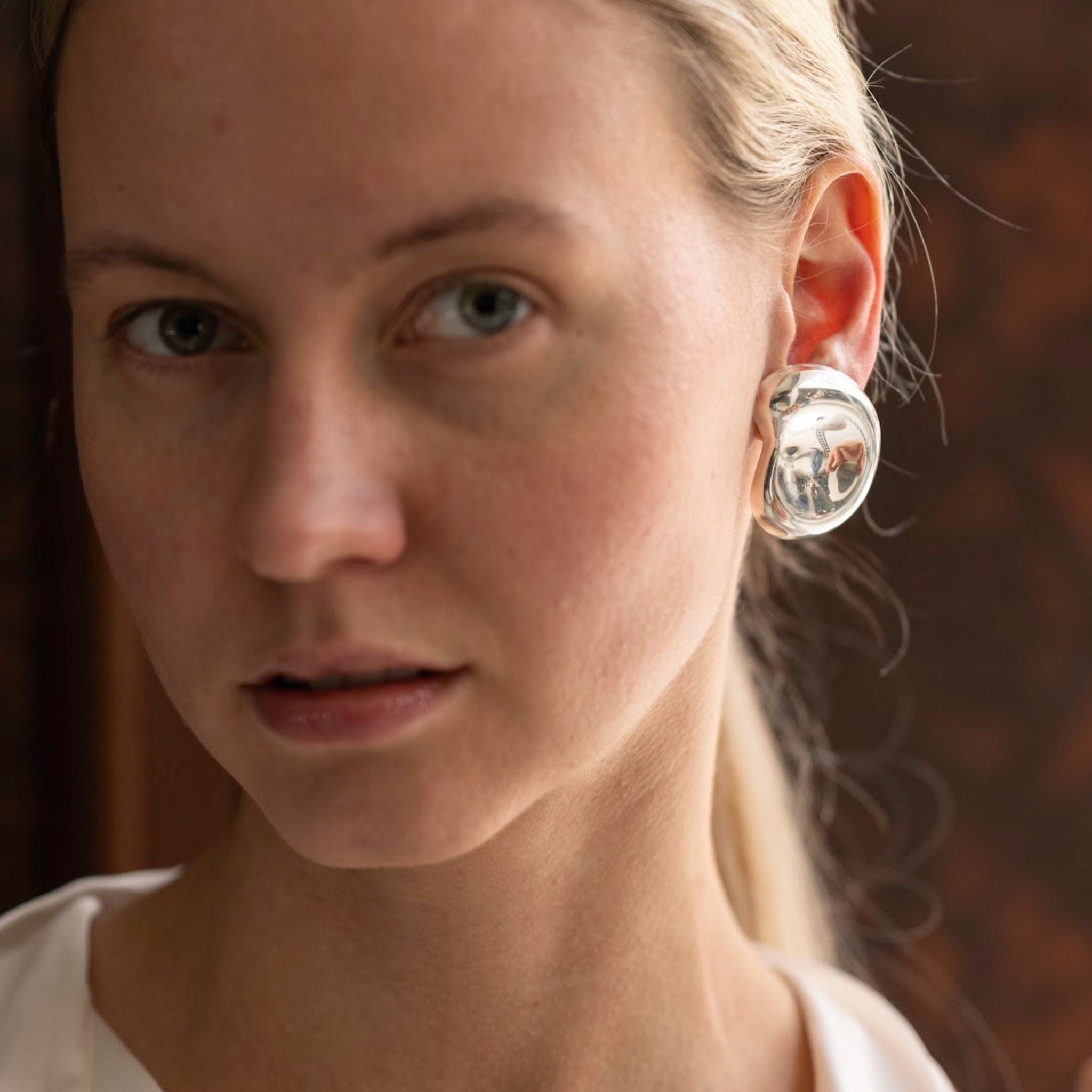 ARETES GOTA PLANA GRANDE